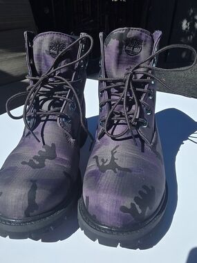 Timberland Purple Women's Lace-Up Boot Interior Detail